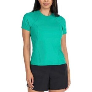 NEW Spyder Women's M Active Green Short Sleeve Shirt Polyester & Spandex